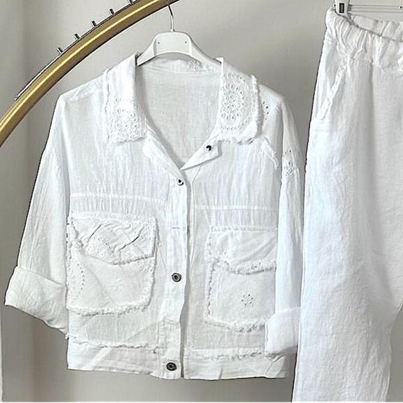 Made in Italy Linen Jacket - Picture 4 of 4